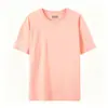 180G En Stock Algodón Puro Talla Europea Cuello Redondo Manga Corta Estampado Personalizado Logo Empresa Transfronteriza Camiseta Publicitaria de Trabajo Unisex