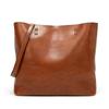 Directo de Fábrica Guangzhou Bolso de Cuero Aceitado para Mujer 2020 Nuevo Gran Capacidad Simple Bolso de Hombro Grande Cruzado Portátil Bolso Tote
