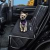 Funda para asiento de perro tipo banco de coche adecuada para asiento trasero, impermeable, funda para asiento de coche duradera, resistente a los arañazos, antideslizante, pelo de mascota y barro