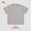 Camiseta Casual de Manga Corta para Hombre Bk, Color Sólido, Algodón Puro de 260g, Dobladillo Enrollado, Estilo Americano Holgado, para Adolescentes.
