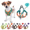 Conjunto de coleira e guia para filhotes de cachorro e gato; arnês tipo colete adequado para animais de estimação de pequeno e médio porte.