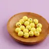 Estilo mixto cara sonriente cerámica acrílico madera cuentas sueltas cuentas de hilo DIY pulsera hecha a mano collar material de joyería accesorios