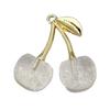 12/pacote acessórios diy gota óleo liga fruta cereja tridimensional pulseira colar pingente brincos brincos pingente