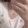 Collar de Luna Ins Estudiante Lujo Accesible Nicho Gama Alta Simple Estilo Frío Plateado Clavícula Regalo de Cumpleaños para Niñas