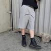 Pantalones cortos de sudor de cintura alta de estilo europeo y americano transfronterizo, verano 2025, nuevos, retro, de calle, holgados, casuales, de dos piezas falsas