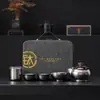 Conjunto de chá portátil de titânio puro para viagem, copo e bule de grande capacidade para camping ao ar livre, presente corporativo
