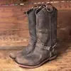 19 Outono Comércio Exterior Nova Fivela de Cinto Botas de Motocicleta de Salto Baixo Botas Martin Botas de Cano Alto Botas Romanas Amazon desejo