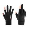 Guantes de Seda Helada para Hombres y Mujeres en Verano, Guantes de Protección Solar de Dos Dedos y Medio Dedo para Ciclismo al Aire Libre, Pesca y Guantes para Conducir