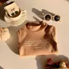 Camiseta para Bebés y Niños Primavera y Otoño Capa Base Semi-cálida Engrosada para Bebé Top Otoño e Invierno Niños Niñas Ropa Interior Top de Cuello Semi-alto