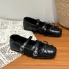 Sapatos Mary Jane Quadrados Retro Franceses com Laço Femininos 2026 Outono Novos Salto Baixo Boca Rasa Versáteis Estilo Ballet Sapatos de Salto Único