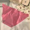 Uma peça sem costura ice silk underwear das mulheres de cintura baixa virilha de algodão sexy novo fino puro menina esportes shorts verão