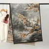 Nuevo chal con estampado vintage transfronterizo al óleo, elegante y versátil, adecuado para combinar con cheongsam, estilo primavera y otoño