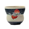 Dinastía Tang y Song Glaseado de Caramelo Azul-Verde Melocotón Hogareño Pintado a Mano Estilo Antiguo Taza de Té de Cerámica Juego de Té Kung Fu Taza de Maestro Taza de Degustación