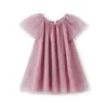 Vestido de Princesa Transfronteiriço para Meninas Verão Novo Malha Mangas Voadoras Elegante e Digno Vestido Preto