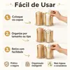 Portavasos de Papel Acrílico de Lujo Ligero Dispensador de Vasos Desechables Estante de Almacenamiento para Vasos de Té y Café de Escritorio para el Hogar