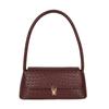 Bolsa Baguete Fashion Tendência Estilo Francês Grande Capacidade com Fivela de Trava 2025 Novo Padrão Trançado Textura Simples Bolsa de Ombro / Sob o Braço