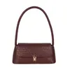 2025 Patrón Tejido Retro Nueva Textura Simple Gran Capacidad Cierre Moda Casual Bandolera Hombro Bolso Cuadrado Pequeño