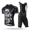Ropa de ciclismo XINTOWN traje de tirantes cortos traje de tirantes de manga corta de verano nuevo cráneo de hombre