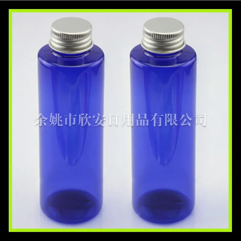250ml平肩pet +铝盖 蓝色