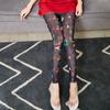 Meiluoshi Primavera e Verão Nova Moda Leggings de Malha Slim-fit Femininas Cintura Alta Versátil Justas Respiráveis Calças Comprimento no Tornozelo