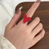 Anillo de amor hueco, sencillo y moderno, de estilo europeo y americano, con diseño de nicho coreano y forma de corazón para mujer, joyería para dedo.