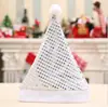 Gorros de Navidad Transfronterizos con Lentejuelas para Niños y Adultos, Gorros de Papá Noel con Copos de Nieve Dorados, Gorros de Fiesta, Decoración Ambiental y Disfraces