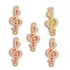 Colgante de Nota Musical de Guitarra Esmaltada Colorida Serie de Instrumentos de Piano Accesorios para Joyería DIY Encanto para Llavero W505