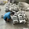 Fábrica de GRC de Foshan Cubierta de Ventana Imitación Piedra GRC Personalizada Línea Decorativa Exterior de Casa Estilo Europeo Cornisa Curva GRC Línea de Cintura