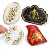 Pegatinas Populares de Alta Venta con Logo Estampado en Oro, Empaque para Cajas de Regalo, Impresión de Etiquetas Autoadhesivas Impermeables, Pegatinas Transparentes de Sellado