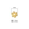 Junta espaciadora de engranajes chapada en oro de plata S925, cuentas sueltas de oro, accesorios de plata, pulsera, collar, joyería de plata, cuerda trenzada