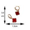 Aretes de Trébol de Cuatro Hojas con Aguja de Plata S925 Lujo Accesible Aretes de Alta Gama Aretes de Moda Aretes Retro Elegantes de Material de Cobre