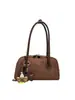 Bolso de Bowling Nuevo Vintage de Cuero Gamuzado Otoño/Invierno 2026, Bolso de Hombro Versátil de Moda Estilo Coreano para Mujer, Bolso de Mano, Bolso de Axila