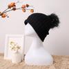 Venta al por mayor de fábrica Gorro de punto de cachemir de Mongolia Interior para niños otoño e invierno cálido con pompón de lana gorro de lana gorro de cachemir para el frío