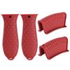 Conjunto de Cabo de Panela de Silicone Isolado Termicamente Conjunto de Cabo de Panela de Silicone Antiderrapante Clipe Suprimentos de Cozinha de Silicone Conjunto de Quatro Peças de Silicone