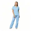 Plataforma transfronteriza exporta batas quirúrgicas, uniformes para doctor y enfermera de hospital de belleza, ropa de trabajo de dos piezas para quirófano y dentista