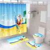 Cortina de ducha transfronteriza Serie Navideña de Amazon Impresión digital 3D Cortina impermeable para baño Suministro directo de fábrica Dropshipping