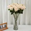 Rosas de Terciopelo Simuladas para Decoraciones de Boda, Flores Artificiales para Arreglos de Boda con Rosas Transfronterizos, Flores Artificiales al por Mayor para el Día de San Valentín
