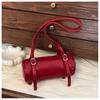 Bolsa Cilíndrica Portátil Estilo Coreano PU Simple y de Moda 2026 Nueva Bolsa de Hombro para Mujer Diseño de Nicho Versátil Bolsa de Hombro para Mujer