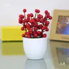 Decoración de Planta Verde Artificial Planta Pequeña en Maceta Flor de Plástico Flor Falsa Juego de Arreglo de Flores Artificiales Decoración de Bonsái Arreglo de Flores para el Hogar Planta en Maceta