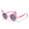 Gafas de Sol para Niñas Estilo Nuevo, Gafas de Sol Polarizadas de Zorro de Dibujos Animados Lindas, Lote Mixto Gafas de Sol de Silicona Suave Cómodas Protección Solar