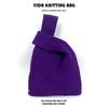 Bolso Tejido de Corte Simple Chic Coreano Bolso Chaleco para Mujer Bolso Abierto de Lana Bolso de Compras Transfronterizo Temu