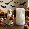 Amapola Esqueleto Fantasma 3D Cesta Calabaza Vela Molde de Silicona DIY Halloween Aromaterapia Molde de Yeso