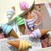 Nuevo Llavero Colgante de Cono de Helado Lindo de Resina Tridimensional Accesorios de Juguete de Comida Hechos a Mano DIY Piezas Pequeñas