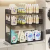 Estante de almacenamiento para encimera de lavadero de balcón, estante de almacenamiento para detergente para ropa junto a la lavadora, estante multifuncional de capas para el hogar para la sala de estar