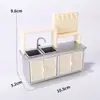 Mini Artificial Bricolaje Miniatura Empalme Refrigerador Café Té de Leche Sofá Muebles Mostrador Accesorios de Frutas Serie