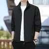 Jaqueta casual popular transfronteiriça para homens, moda outono e inverno, casaco moderno de gola alta slim fit, top casual versátil para jovens homens