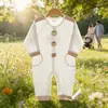 Traje de una pieza fino de algodón para bebé en verano, sin huesos, con dibujos animados, para gatear, para niños