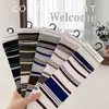 Moda Estilo Sal~ Calcetines Versátiles de Longitud Media con Rayas Simples para Mujer, Estilo Coreano de Moda, Estilo Universitario, Calcetines de Algodón Holgados para Primavera y Verano