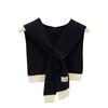 Love snow 2022 primavera nuevo chal tejido para mujer hombro ropa exterior anudado chaleco pequeño bufanda corta anudada