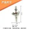 Estilo Étnico Chino Llavero de Aleación Colgante Vajra Accesorio de Metal Regalo Adorno Decorativo para Colgar en el Bolso del Coche